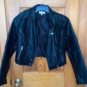 WORN ONCE black leather jacket